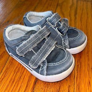 Sperry Grey Velcro Sneakers - Baby Size 1 (1M)